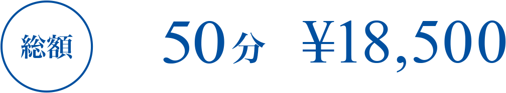 50分 総額18,500円