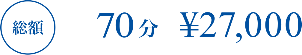 70分 総額27,000円